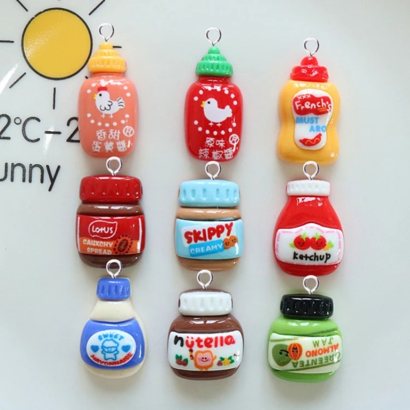 Salad Dressing Bottle - 10 adet Komik Karikatür Ekmek Sosu
