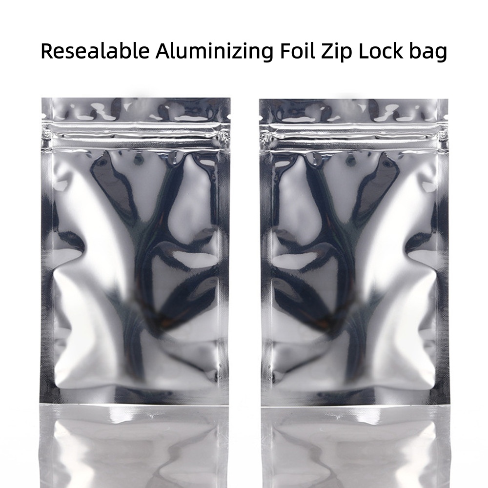 Ziploc Food Storage - Parlak Gümüş Alüminyum Kaplı Kilitli Poşetler