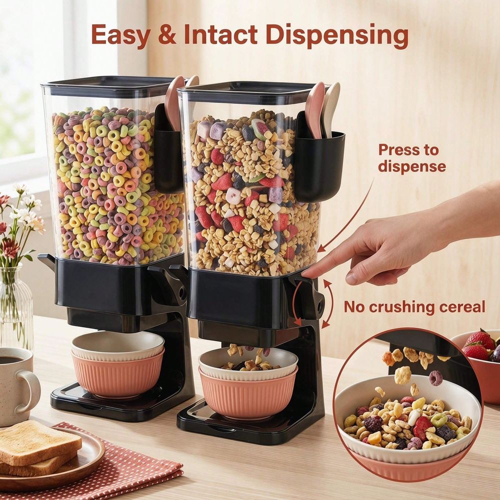 Food Storage No Pantry - Kapaklı Tezgah Üstü Tahıl Dispenseri, 10