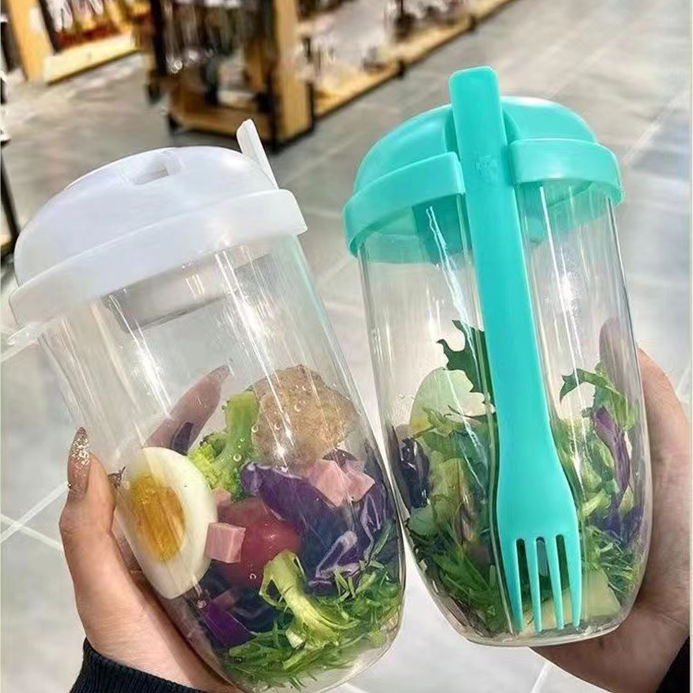Salad Dressing Bottle - 1 adet beyaz/yeşil taşınabilir şişe salata