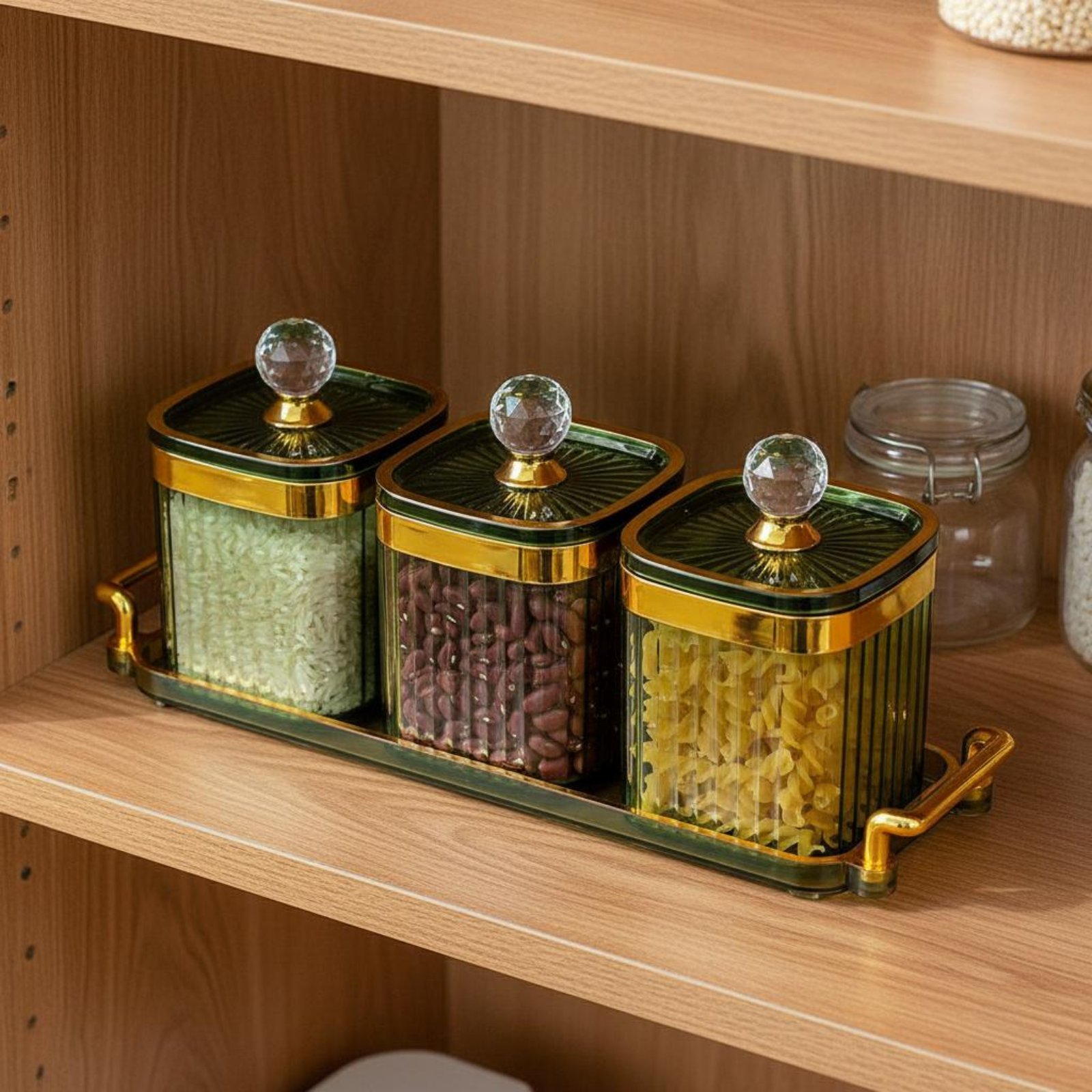Set Food Storage - Dekoratif Atıştırmalık Saklama Kabı Seti Hava