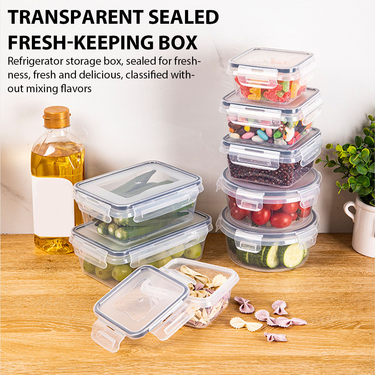 Set Food Storage - 24'lü Gıda Saklama Kabı Seti Mutfak