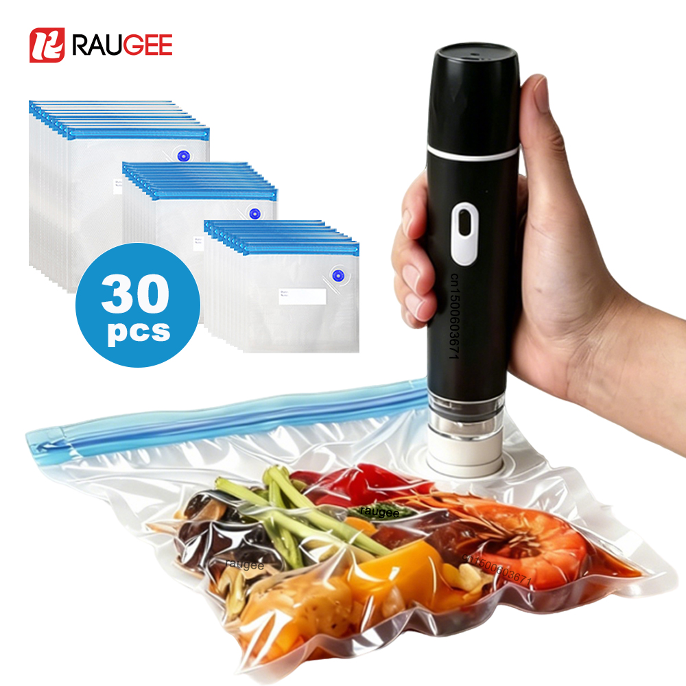 Food Storage Vacuum Seal Bags - Elektrikli Vakumlu Kapatma Pompası Şarj Edilebilir