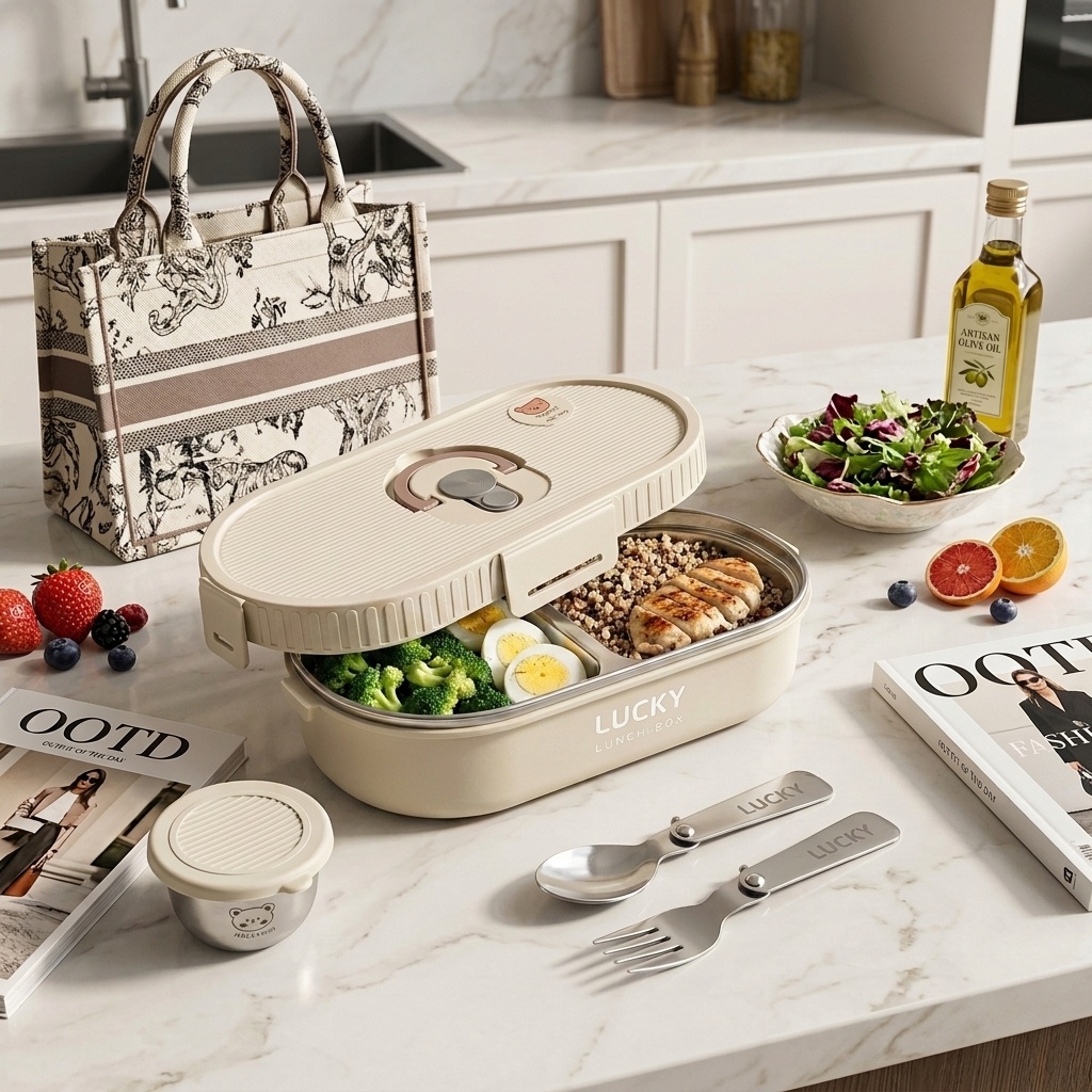 Storage Food Prep - Mikrodalgada kullanılabilir 304 paslanmaz çelik bento