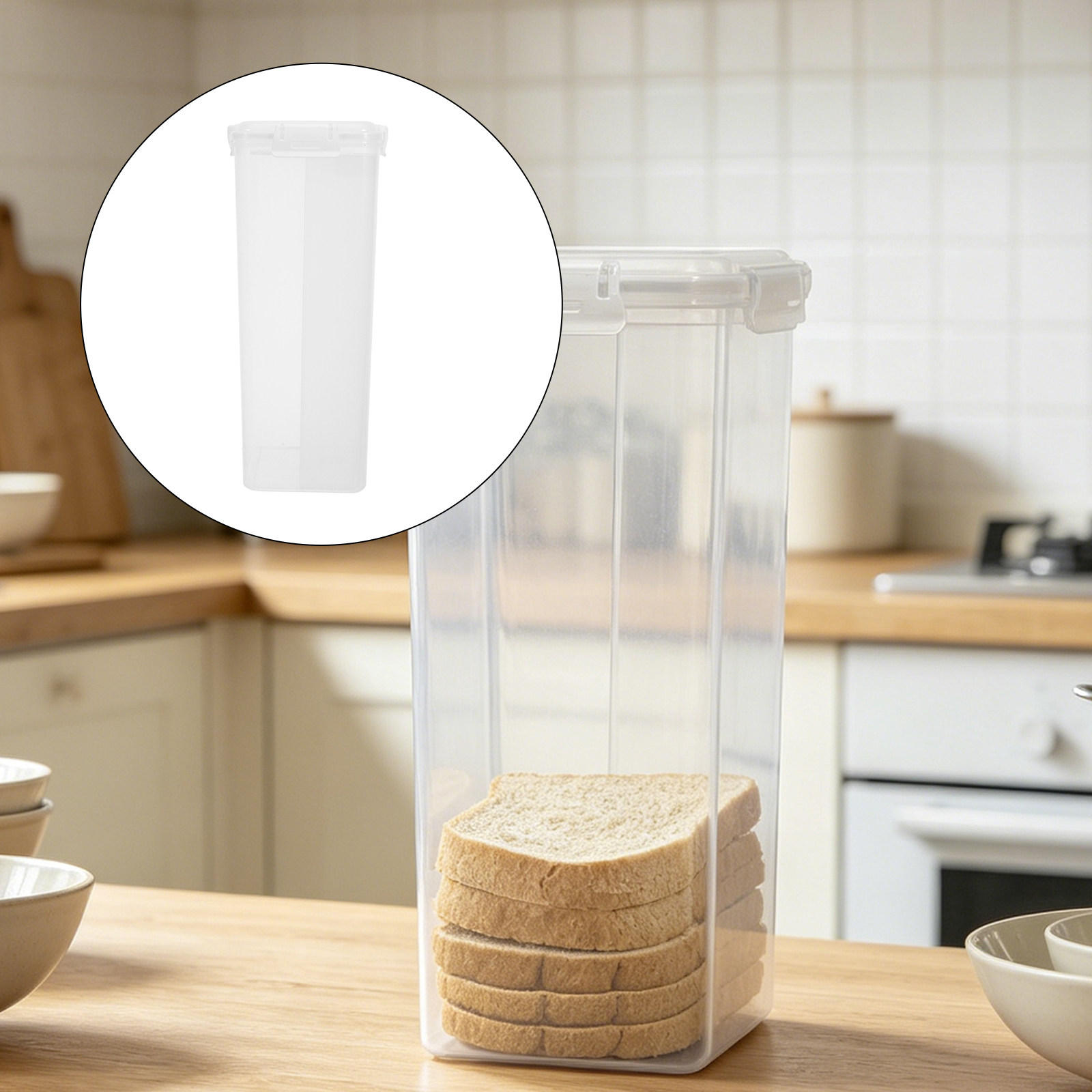 Stackable Pantry Bin - Plastik Ekmek Saklama Kabı Hava Geçirmeyen
