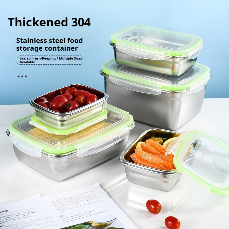 Set Food Storage - 304 Paslanmaz Çelik Öğle Yemeği Kutusu