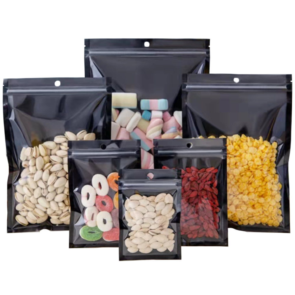 Ziploc Food Storage - 100 adet temizle siyah alüminyum folyo