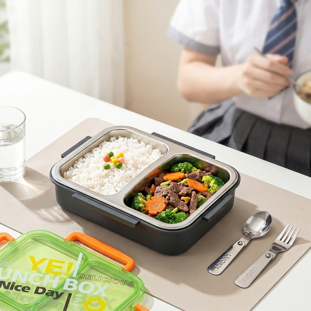 Storage Food Prep - Mikrodalgada Kullanılabilir 304 Paslanmaz Çelik Bento