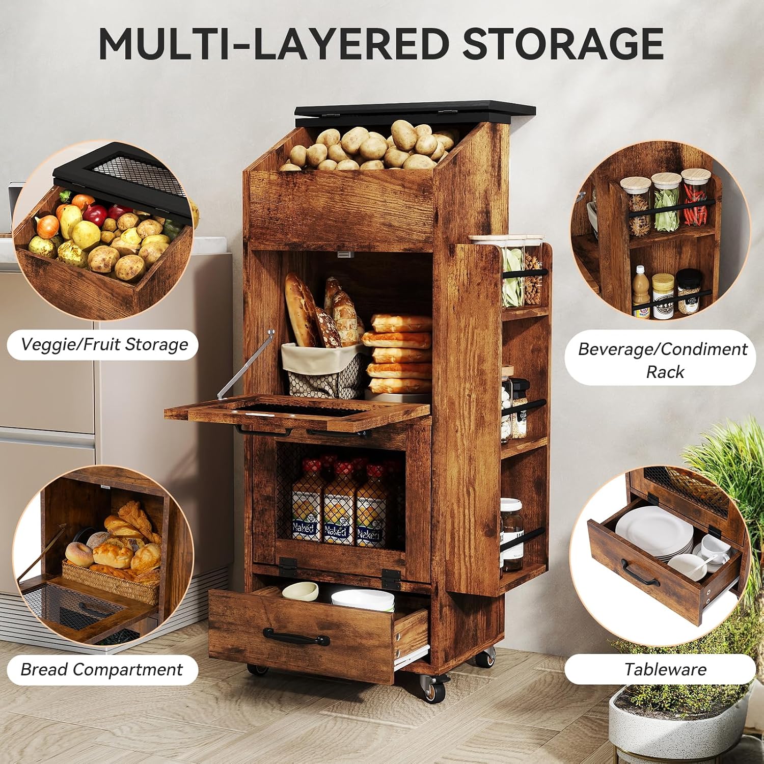 Tekerlekli Patates ve Soğan Sa - Food Storage On Wheels incelemesi ve fiyatı