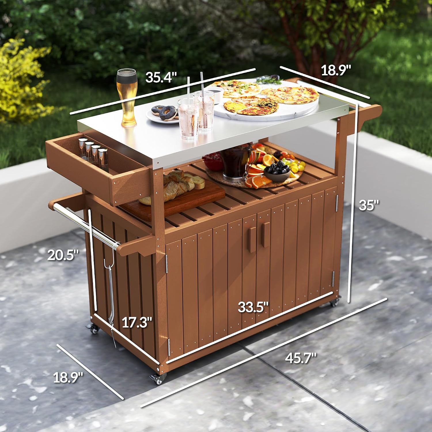 Depolama Dolaplı Açık Hava Bar - Food Storage On Wheels incelemesi ve fiyatı