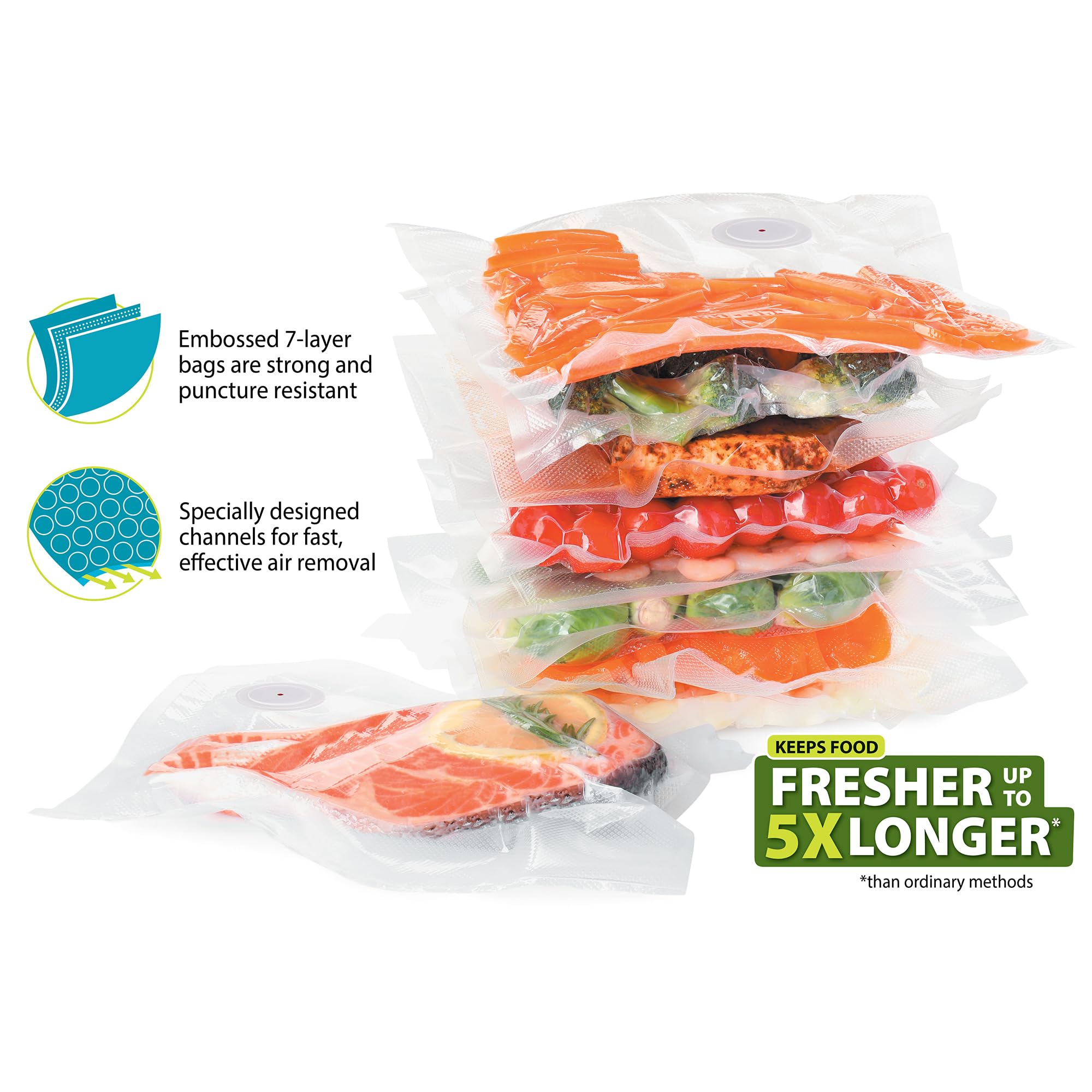 Geliştirilmiş Versiyon vakumlu - Food Storage Vacuum Seal Bags incelemesi ve fiyatı