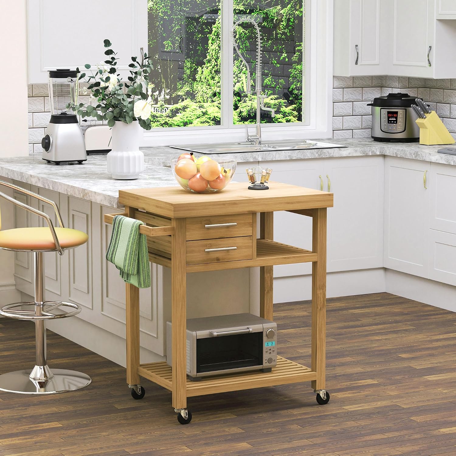 Bambu Mutfak Adası Arabası, Te - Food Storage On Wheels incelemesi ve fiyatı