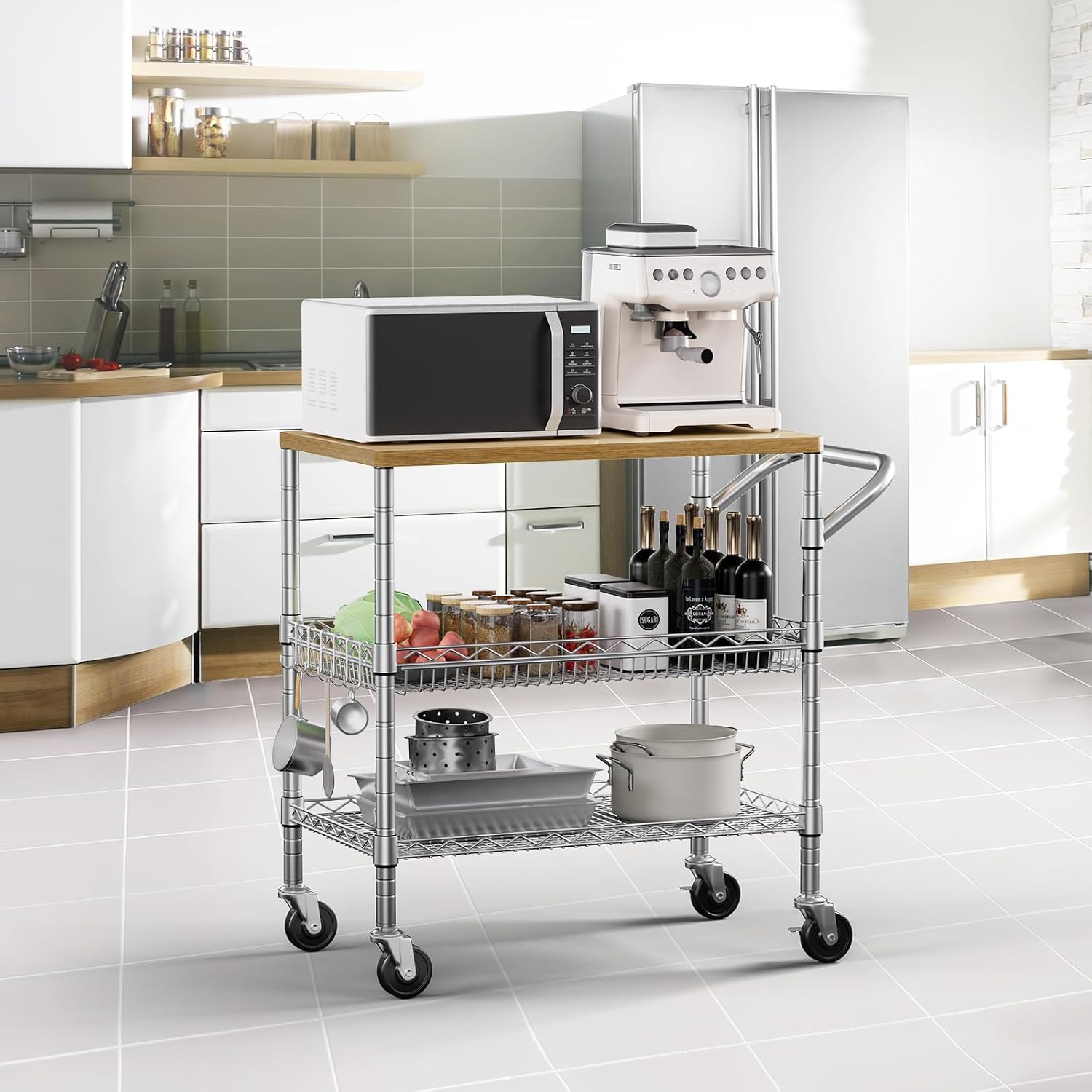 Üç Katmanlı Tekerlekli Mutfak  - Food Storage On Wheels incelemesi ve fiyatı