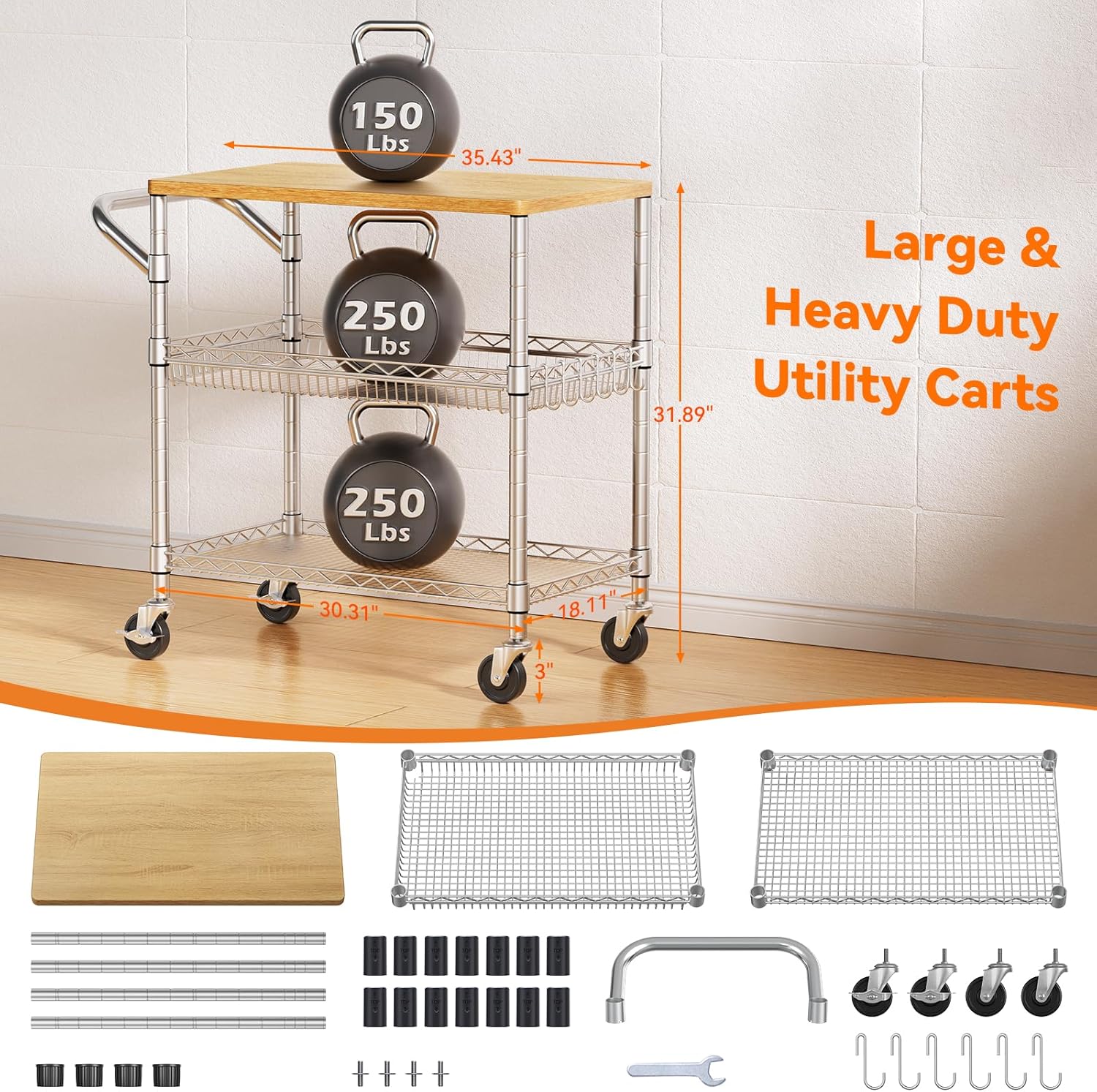 Üç Katmanlı Tekerlekli Mutfak  - Food Storage On Wheels incelemesi ve fiyatı