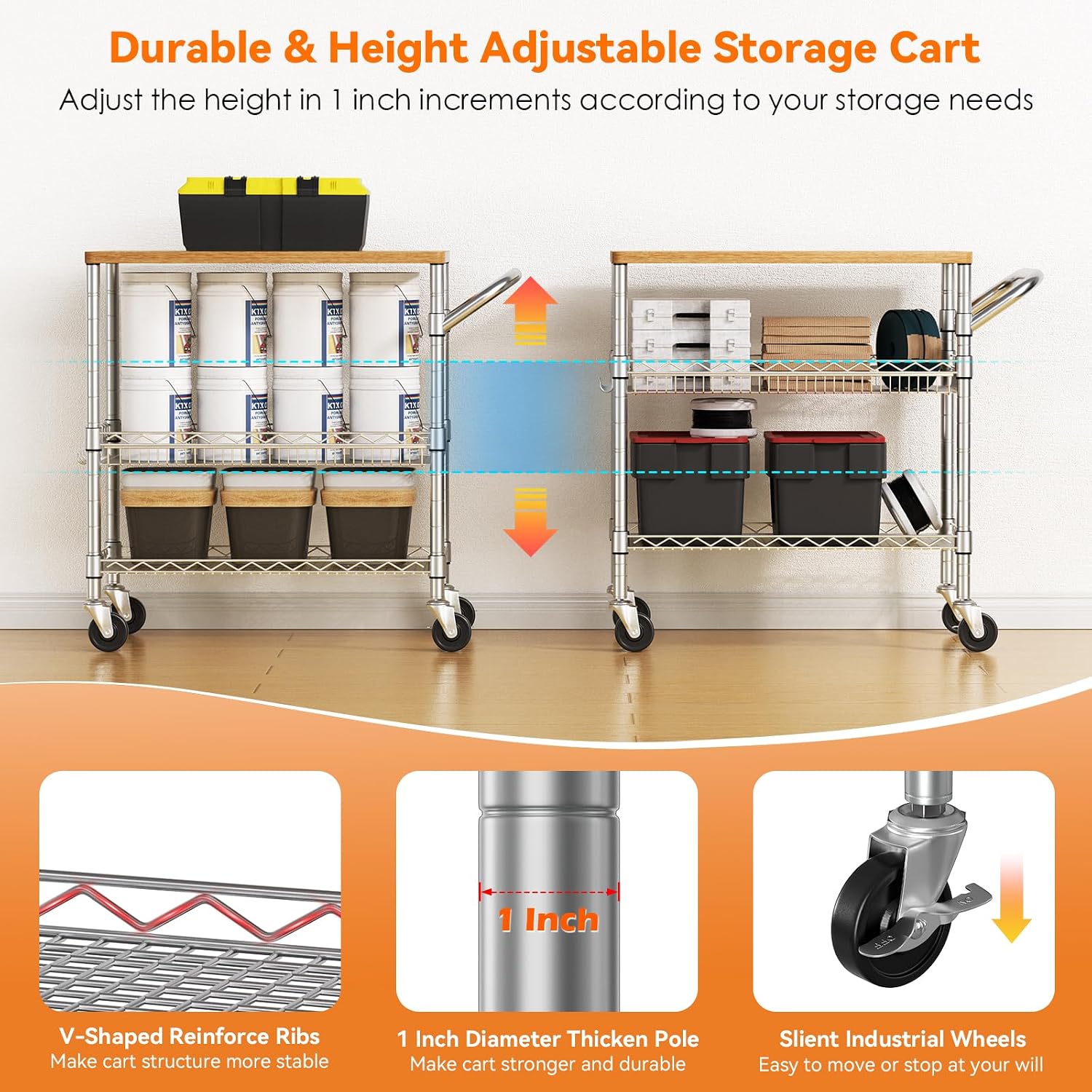 Üç Katmanlı Tekerlekli Mutfak  - Food Storage On Wheels incelemesi ve fiyatı